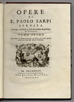 Opere [...]. (Segue:) Supplimento all'opere de P.M. Paolo Sarpi [...]