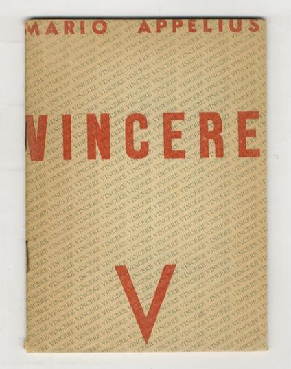 Vincere - Mario Appelius - copertina