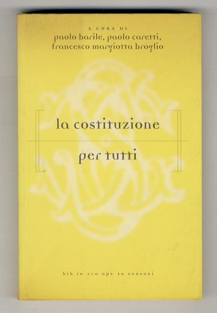 La Costituzione per tutti - Paolo Barile - copertina