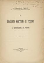 Il trasporto marittimo di persone. La responsabilità del vettore