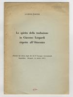 Lo spirito della traduzione in Giacomo Leopardi rispetto all'Ottocento