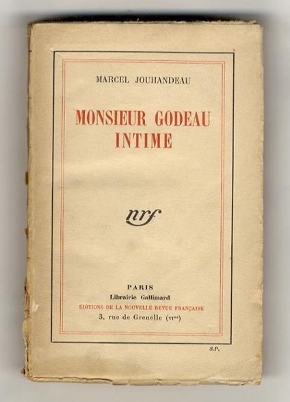 Monsieur Godeau intime - Marcel Jouhandeau - copertina