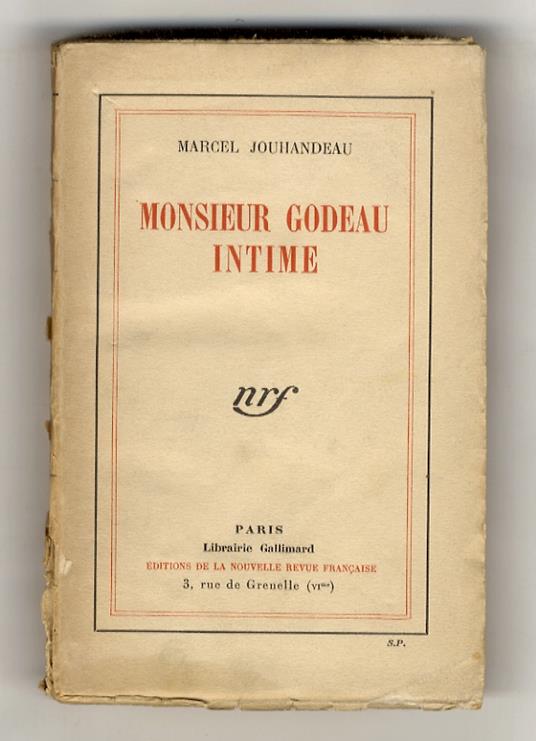 Monsieur Godeau intime - Marcel Jouhandeau - copertina