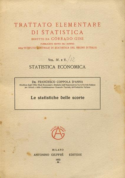 Le statistiche delle scorte - Francesco Coppola D'Anna - copertina