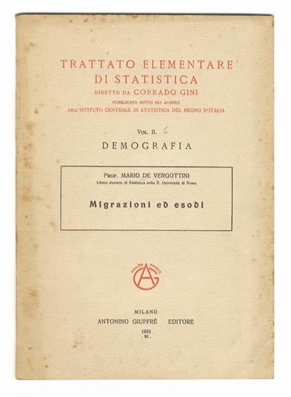 Migrazioni ed esodi - Mario De Vergottini - copertina