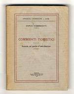 Commenti tomistici. Memoria sul quesito d'individuazione