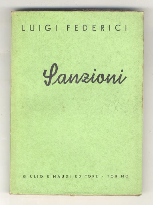 Sanzioni - Luigi Federici - copertina