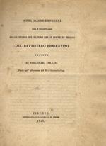 Sopra alcune difficultà che s'incontrano nella storia del lavoro delle porte di bronzo del battistero fiorentino. Lezione di Vincenzio Follini detta nell'adunanza del dì 13 gennaio 1824