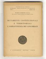 Mutamenti costituzionali e territoriali e sopravvivenza dei concordati