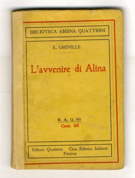 L' avvenire di Alina - Henry Gréville - copertina