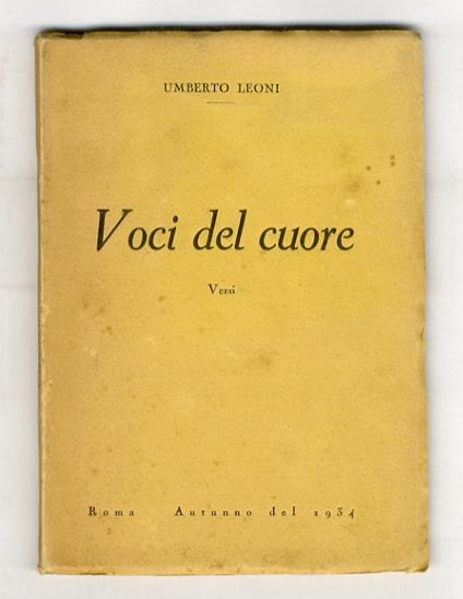 Voci del cuore. Versi - Umberto Leoni - copertina