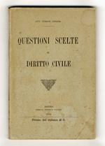 Questioni scelte di diritto civile