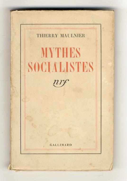 Mythes socialistes - Thierry Maulnier - copertina