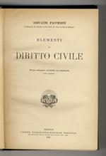 Elementi di diritto civile. Terza edizione riveduta ed ampliata