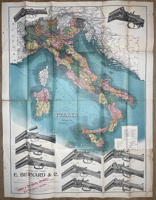 Italia geografica, statistica e postale. Incisa da G. Prada - Giuseppe Prada - copertina