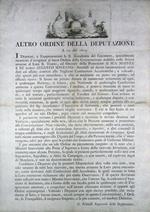 Altro ordine della deputazione a 10. del 1803. I deputati, e rappresentanti la R. Accademia del Cocomero, specialmente incaricati d'invigilare al buon ordine della conversazione stabilita nelle stanze annesse al loro R. Teatro [...] Sensibili ad alcu