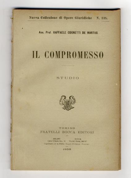 Il compromesso. Studio - copertina