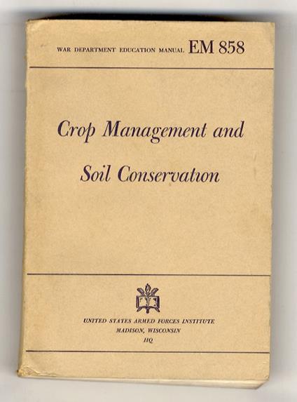 Crop management and soil conservation - copertina