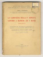 La campagna della 9a armata contro i rumeni ed i russi (1916-1917). Traduzione del colonnello [...] Ambrogio Bollati. Con prefazione dele generale di brigata Alberti