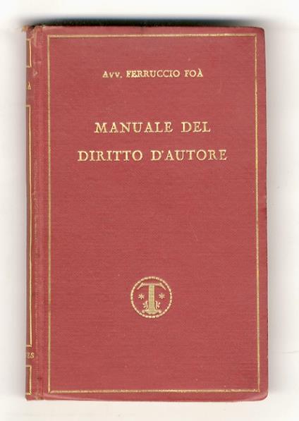 Manuale del diritto d'autore - copertina