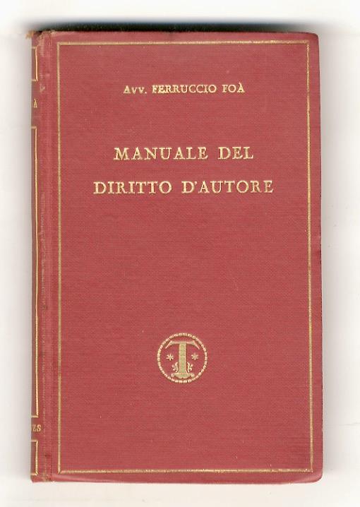 Manuale del diritto d'autore - copertina