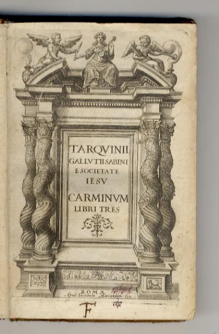 Tarquinii Gallutii Sabini e Societate Iesu Carminum libri tres - copertina