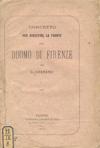 Concetto per rivestire la fronte del Duomo di Firenze - copertina