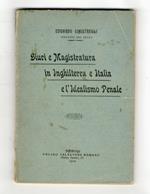 Giurì e Magistratura in Inghilterra e Italia e l'Idealismo penale