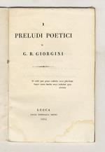 I preludi poetici di G.B. Giorgini