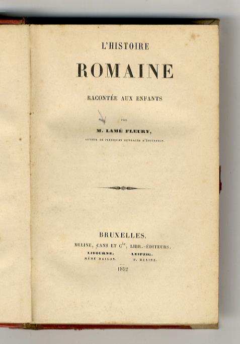 L' histoire romaine racontée aux enfants [...] - copertina