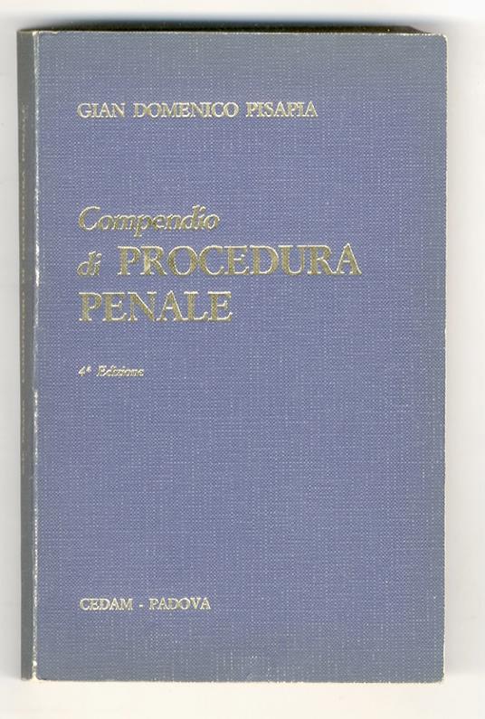 Compendio di procedura penale. Quarta edizione - copertina