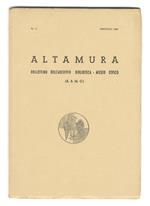 Altamura. Bollettino dell'Archivio - Biblioteca - Museo Civico. Direttore : Celio Sabini. N. 11. (Fra gli scritti segnaliamo: Contributo di Altamura a Vittorio Veneto. Caduti nella Guerra 1915-1918 - Decorati al Valor Militare nella Guerra 1915-1918