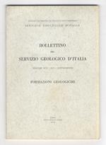 Bollettino del Servizio Geologico d'Italia. Volume XCII - 1971 - Supplemento. Formazioni geologiche