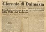 GIORNALE di Dalmazia. Anno III. Numero 265. Domenica, 7 novembre 1943