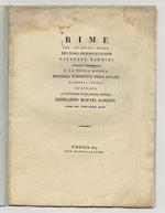 Rime per le felici nozze del nobil signor cavaliere Giuseppe Bardini, patrizio volterrano e la nobil donna marchesa Enrichetta Nerli Ballati patriza sanese. Dedicate all'illustrissiono signor cavalier generale Gherardo Maffei Bardini,padre del nobili