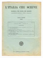 ITALIA (L') che scrive. Rassegna per coloro che leggono. Supplemento mensile a tutti i periodici. Anno sesto. 1923. Fascicolo n. 11