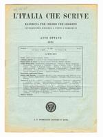 ITALIA (L') che scrive. Rassegna per coloro che leggono. Supplemento mensile a tutti i periodici. Anno ottavo. 1925. Fascicolo n. 3