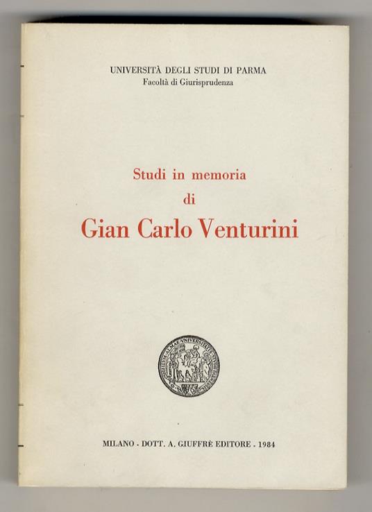 STUDI in memoria di Gian Carlo Venturini - copertina