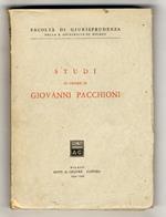 STUDI in onore di Giovanni Pacchioni