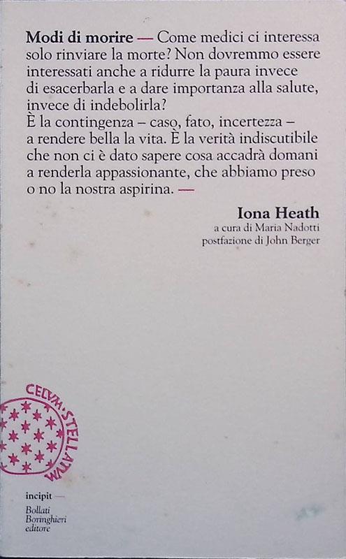 Modi di morire - Iona Heath - copertina