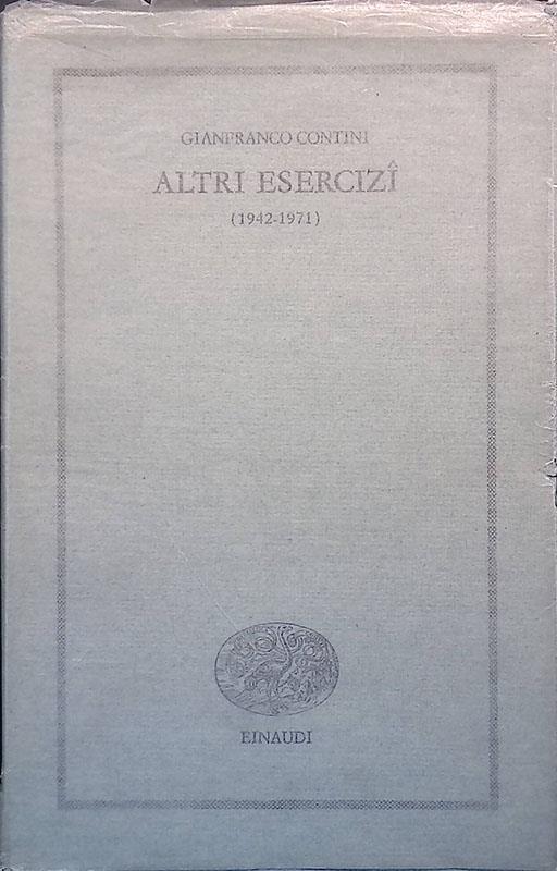 Altri esercizi 1942-1971 - Gianfranco Contini - copertina