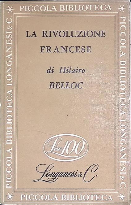 Rivoluzione Francese - Hilaire Belloc - copertina