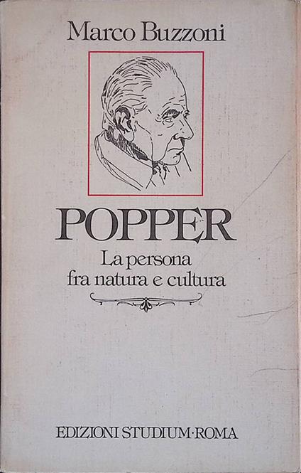 Popper. La persona fra natura e cultura - Marco Buzzoni - copertina