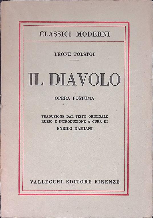 Il diavolo. Opera postuma - Leo N. Tolstoj - copertina