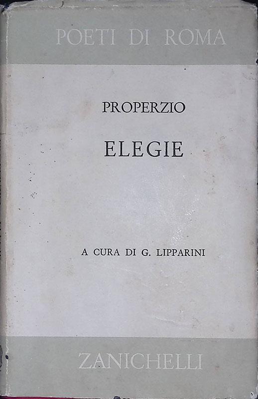 Elegie - Sesto Properzio - copertina