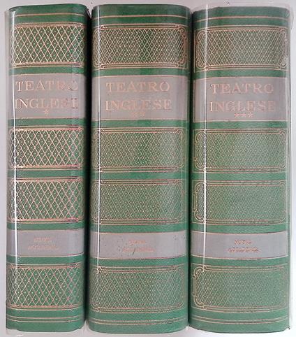 Teatro Inglese. I. Dalle origini a Shakespeare - II. Da Ben Jonson a Robertson - III. Da Wilde a Pinter. TRE VOLUMI - Alfredo Bertollo - copertina