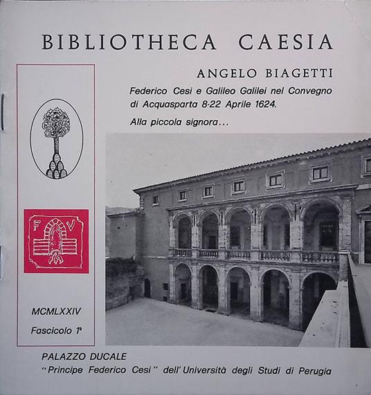 Bibliotheca Caesia. Fascicolo 1 - Angelo Batti - copertina