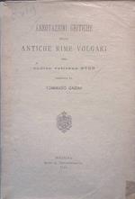 Annotazioni critiche sulle antiche rime volgari del Codice Vativano 3793