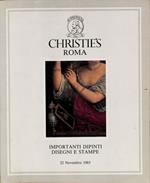 Christie's. Importanti dipinti, disegni e stampe. 22 novembre 1983