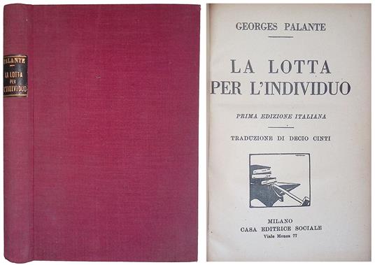 lotta per l'individuo - Georges Palante - copertina